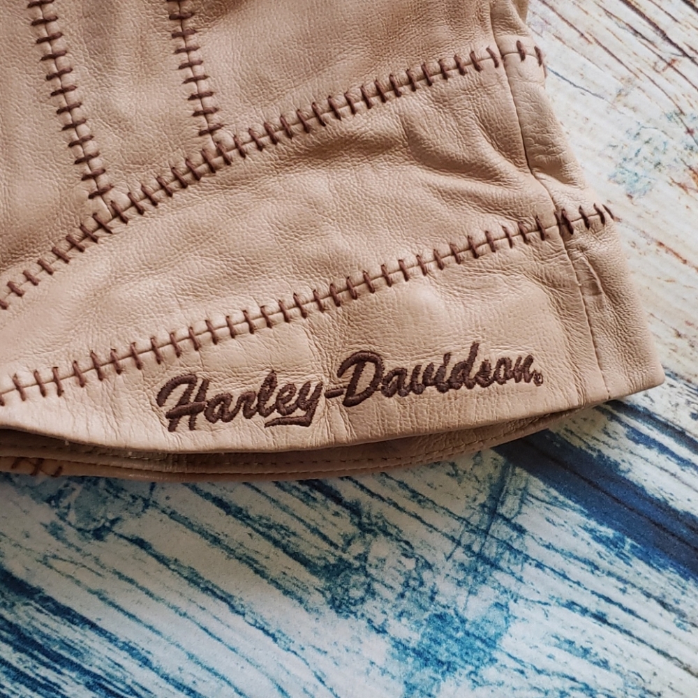 Harley Davidson 100% leather halter corset 8 - Picture 6 of 8